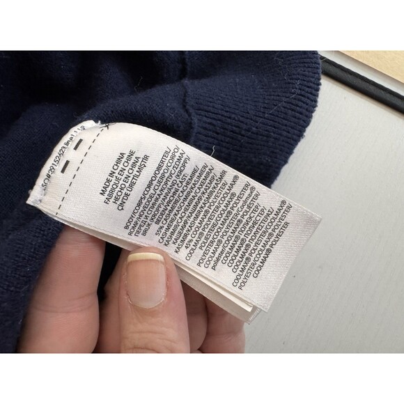 POLO RALPH LAUREN GOLF NAVY CASHMERE ZIP FUNNELNECK SWEATER JACKET SZ S - Picture 5 of 7